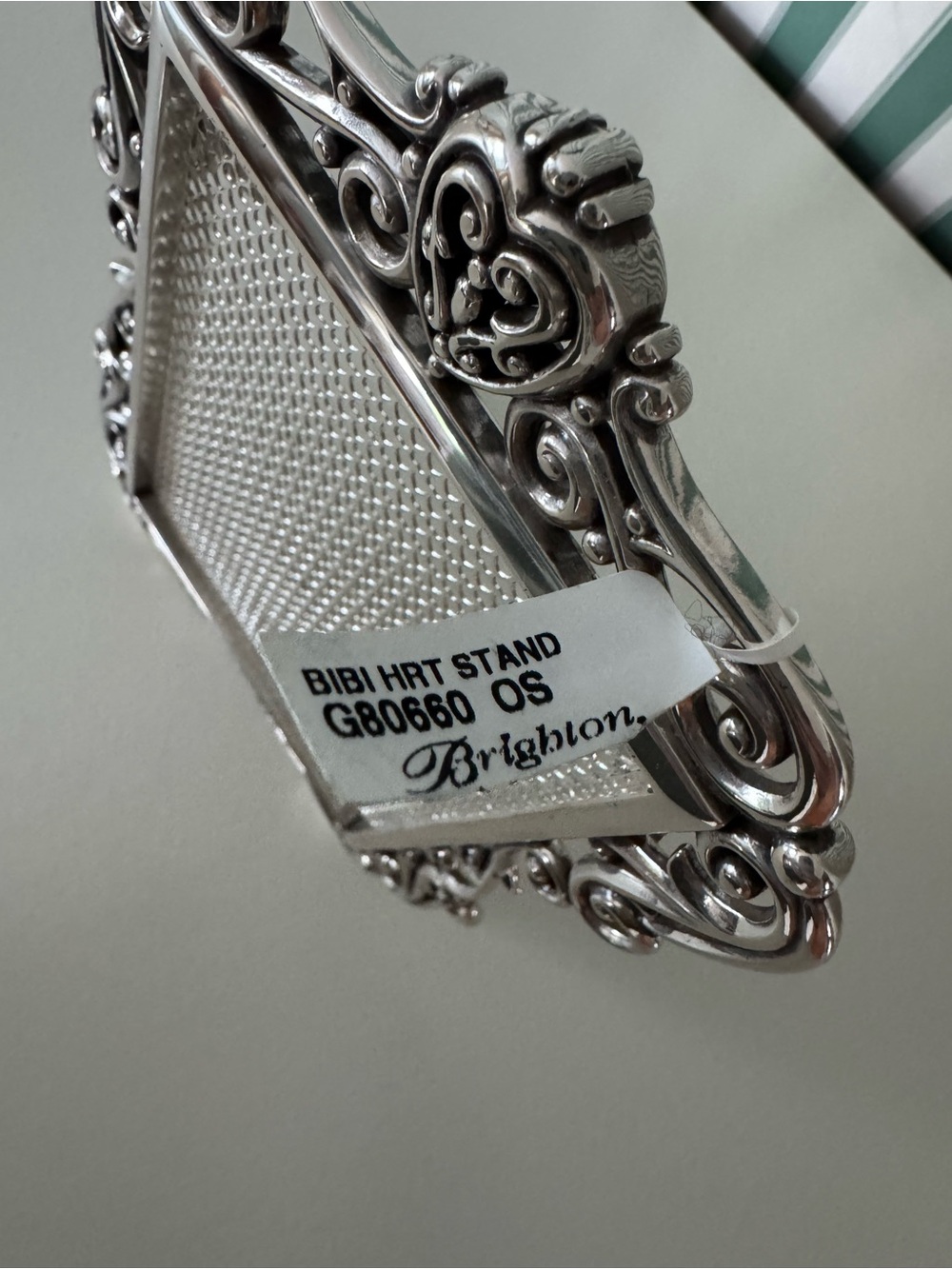 NWT Brighton Ornate Silver Decorative jewelry holder Picture Frame - Picture 3 of 6